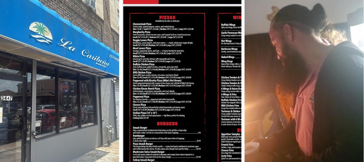 Caribena Pizzeria Menu
