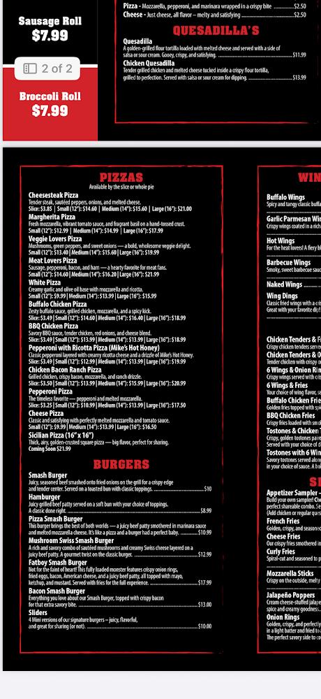 Caribena Pizzeria Menu image 1