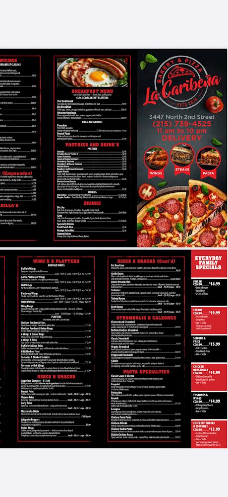 Caribena Pizzeria Menu image 2
