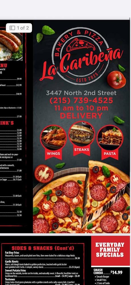 Caribena Pizzeria Menu image 3